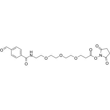 Ald-Ph-amido-PEG3-NHS ester structure