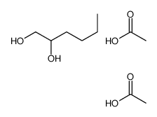 acetic acid,hexane-1,2-diol结构式