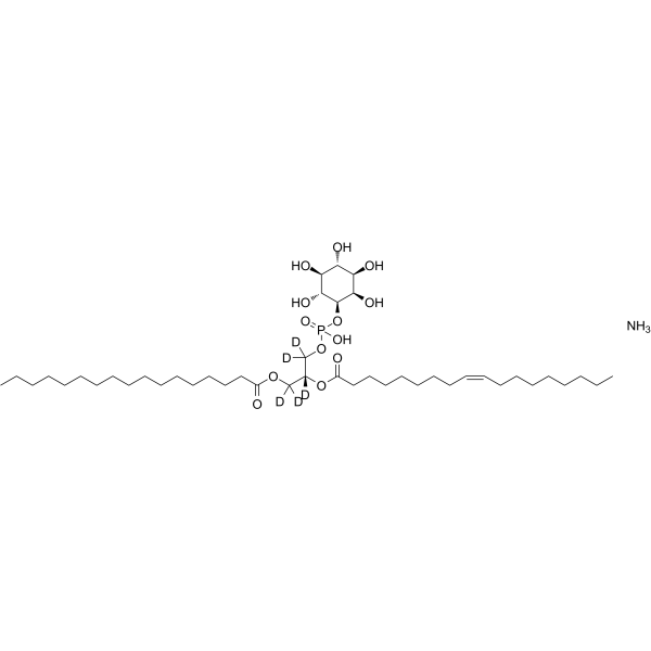 17:0-18:1 PI-d5 ammonium结构式