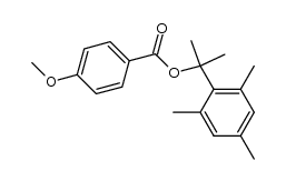 2-(2,4,6-trimethylphenyl)-2-propyl 4-methoxybenzoate结构式