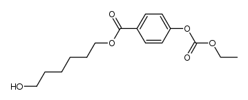 4-ethoxycarbonyloxy-benzoic acid-(6-hydroxy-hexyl ester) Structure