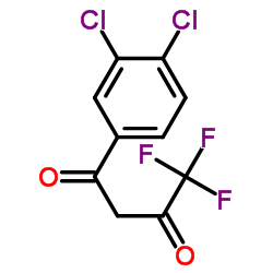 1-(3,4-二氯苯基)-4,4,4-三氟-1,3-丁二酮结构式