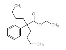 Benzeneacetic acid, a,a-dibutyl-, ethyl ester Structure