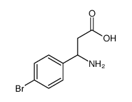 (-)-beta-氨基-4-溴苯丙酸结构式