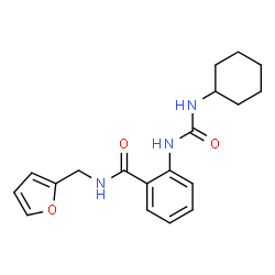 2-{[(cyclohexylamino)carbonyl]amino}-N-(2-furylmethyl)benzamide Structure
