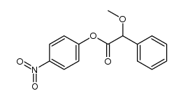 (R/S)-2-Methoxy-2-phenylessigsaeure-4-nitrophenylester结构式