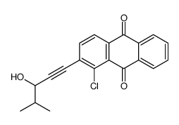 1-chloro-2-(3-hydroxy-4-methylpent-1-ynyl)anthracene-9,10-dione Structure