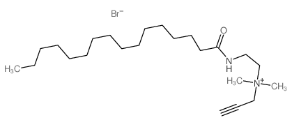 2-Propyn-1-aminium,N,N-dimethyl-N-[2-[(1-oxohexadecyl)amino]ethyl]-,bromide (1:1) Structure