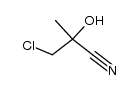 β-chloro-α-hydroxy-isobutyronitrile Structure