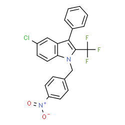 5-Chloro-1-(4-nitrobenzyl)-3-phenyl-2-(trifluoromethyl)-1H-indole Structure