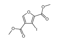 3-iodo-furan-2,4-dicarboxylic acid dimethyl ester结构式