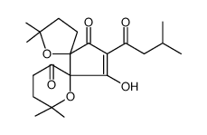 12-Hydroxy-2,2,8,8-tetramethyl-13-(3-methyl-1-oxobutyl)-1,7-dioxadispiro[4.0.5.3]tetradec-12-ene-11,14-dione structure