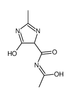 n-乙酰基-4,5-二氢-2-甲基-5-氧代-1H-咪唑-4-羧酰胺结构式