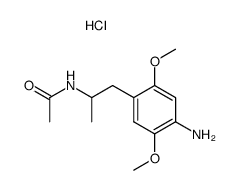 N-Acetyl-1-(4-amino-2,5-dimethoxyphenyl)-2-aminopropan-hydrochlorid结构式