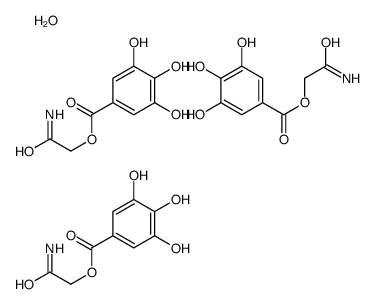 (2-amino-2-oxoethyl) 3,4,5-trihydroxybenzoate,hydrate Structure