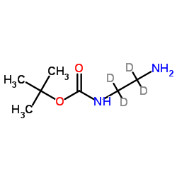 NH2-C2-NH-Boc-d4结构式