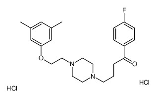 4-[4-[2-(3,5-dimethylphenoxy)ethyl]piperazin-1-yl]-1-(4-fluorophenyl)butan-1-one,dihydrochloride Structure
