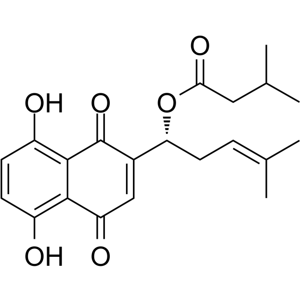 异戊酰紫草素结构式