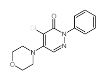 4-chloro-5-morpholin-4-yl-2-phenyl-pyridazin-3-one结构式