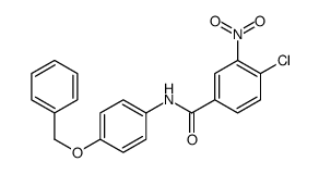 4-chloro-3-nitro-N-(4-phenylmethoxyphenyl)benzamide结构式