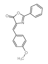 4-(4-甲氧基亚苄基)-2-苯基-2-噁唑烷-5-酮结构式