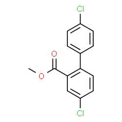 4,4'-Dichloro(1,1'-biphenyl)-2-carboxylic acid methyl ester Structure