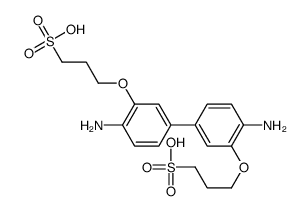 3-[2-amino-5-[4-amino-3-(3-sulfopropoxy)phenyl]phenoxy]propane-1-sulfonic acid结构式