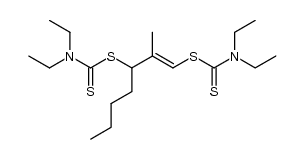 diethyl-dithiocarbamic acid 3-butyl-2-methyl-prop-1-ene-1,3-diyl ester Structure