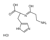 (2S)-2-(3-aminopropanoylamino)-3-(1H-imidazol-5-yl)propanoic acid,hydrochloride结构式
