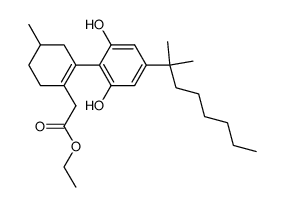 2-(2-ethoxycarbonylmethyl-5-methyl-1-cyclohexenyl)-5-(1,1-dimethylheptyl)resorcinol Structure