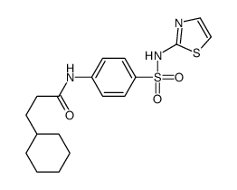 3-cyclohexyl-N-[4-(1,3-thiazol-2-ylsulfamoyl)phenyl]propanamide结构式