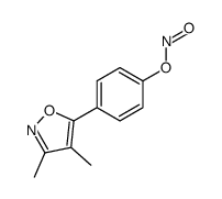 [4-(3,4-dimethyl-1,2-oxazol-5-yl)phenyl] nitrite Structure