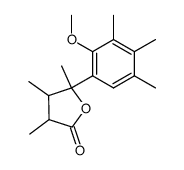 4-(2-Methoxy-3,4,5-trimethylphenyl)-2,3,4-trimethyl-γ-butyrolacton结构式