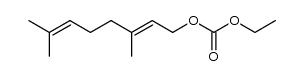 (E)-3,7-dimethyl-2,6-octadien-1-ylcarbonic acid ethyl ester Structure