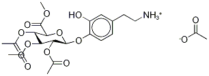 DopaMine 4-O-β-D-Glucopyranosiduronic Acid Methyl Ester 2,3,4-Triacetate Acetate Structure
