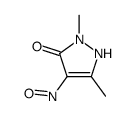 2,5-dimethyl-4-nitroso-1H-pyrazol-3-one结构式
