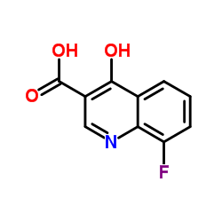 4-羟基-8-氟喹啉-3-甲酸结构式