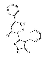 3-phenyl-6-(4-phenyl-5-thioxo-4,5-dihydro-1H-[1,2,4]triazol-3-yl)-2H-[1,2,4]triazin-5-one结构式