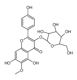 6-Methoxykaempferol 3-O-glucoside structure