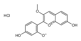 4-(7-hydroxy-3-methoxychromenylium-2-yl)benzene-1,3-diol,chloride Structure