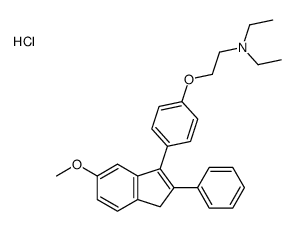 N,N-diethyl-2-[4-(6-methoxy-2-phenyl-3H-inden-1-yl)phenoxy]ethanamine,hydrochloride结构式