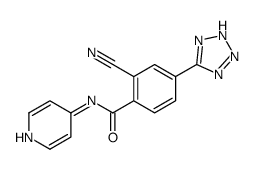 2-cyano-N-pyridin-4-yl-4-(2H-tetrazol-5-yl)benzamide Structure