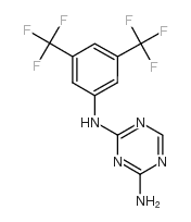 2-氨基-4-[3,5-双(三氟甲基)苯基]-氨基-1,3,5-三嗪结构式