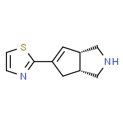 Cyclopenta[c]pyrrole, 1,2,3,3a,4,6a-hexahydro-5-(2-thiazolyl)-, (3aR,6aS)-rel- (9CI)结构式