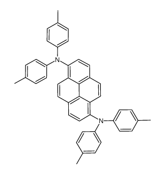 1-N,1-N,6-N,6-N-tetrakis(4-methylphenyl)pyrene-1,6-diamine结构式