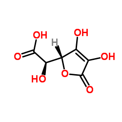 (2R)-[(2R)-3,4-Dihydroxy-5-oxo-2,5-dihydro-2-furanyl](hydroxy)acetic acid (non-preferred name) Structure