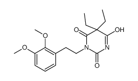 5,5-Diethyl-1-(2,3-dimethoxyphenethyl)barbituric acid结构式