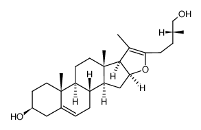 (25R)-Furosta-5,20(22)-diene-3β,26-diol结构式