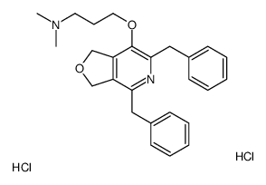 3-[(4,6-dibenzyl-1,3-dihydrofuro[3,4-c]pyridin-7-yl)oxy]-N,N-dimethylpropan-1-amine,dihydrochloride结构式