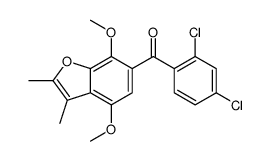 6-(2,4-Dichlorobenzoyl)-4,7-dimethoxy-2,3-dimethylbenzofuran结构式